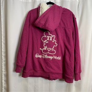 Walt Disney World Mickey Stitched Faux Fur Jacket‎ Size 2x